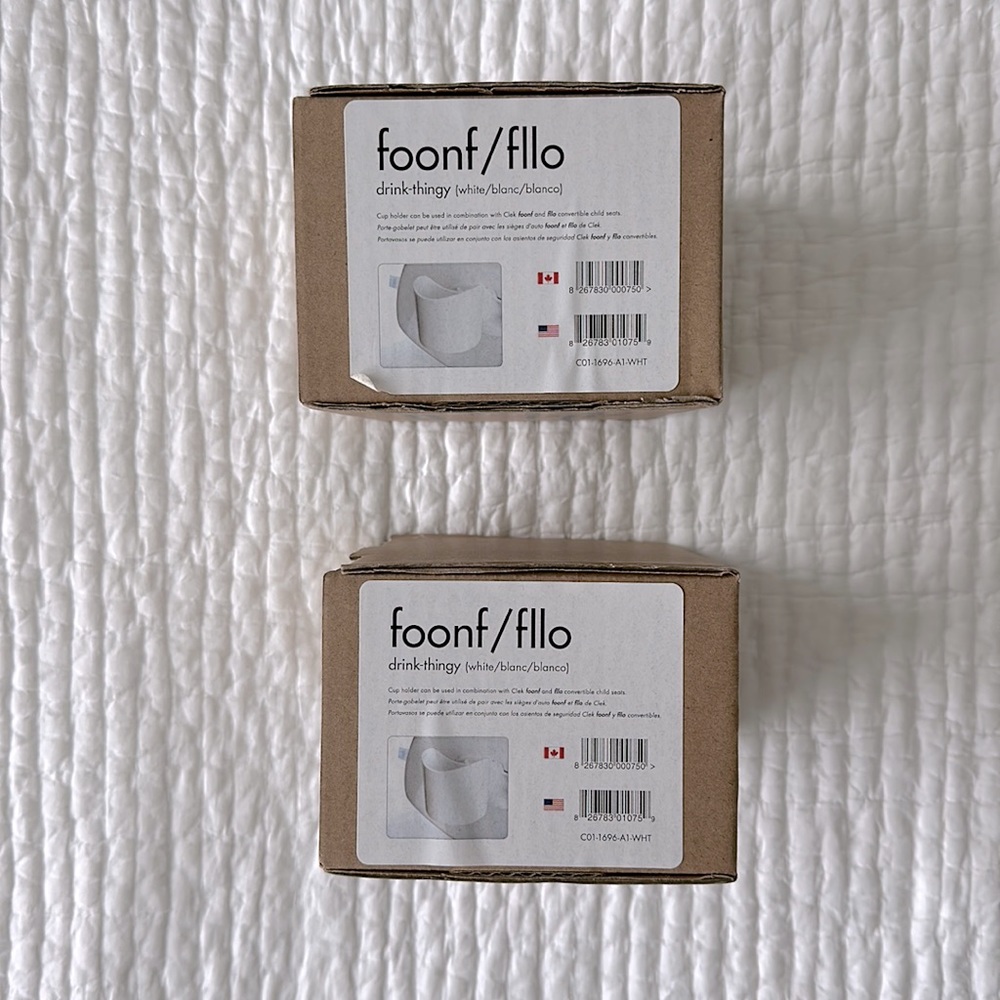 Brand New in Box! 1 x CLEK FOONF/FLLO White Drink-Thingy